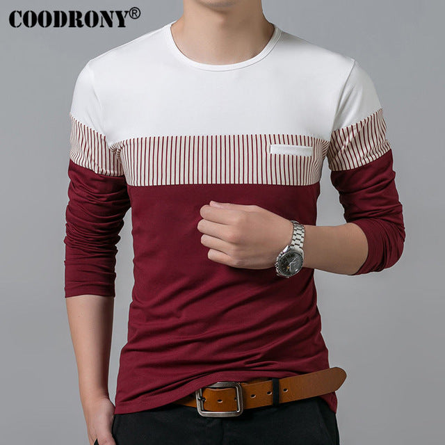 COODRONY T Shirt Men 2017 Spring Summer New Long Sleeve O Neck T Shirt rizwanonlinestore